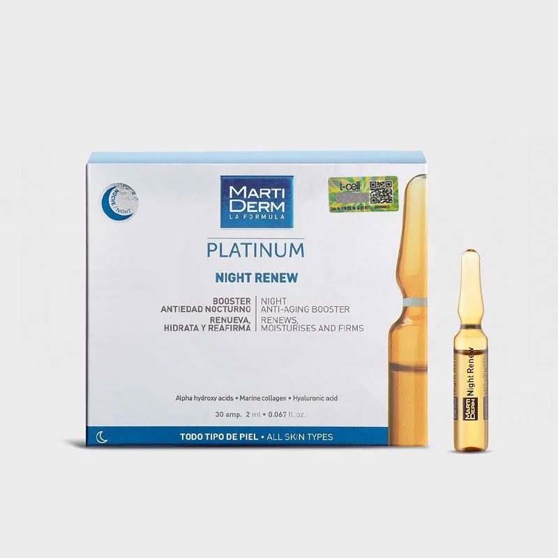 Ampoule Chống Lão Hoá & Tái Tạo Da Ban Đêm - MartiDerm Platinum Night Renew Ampoule