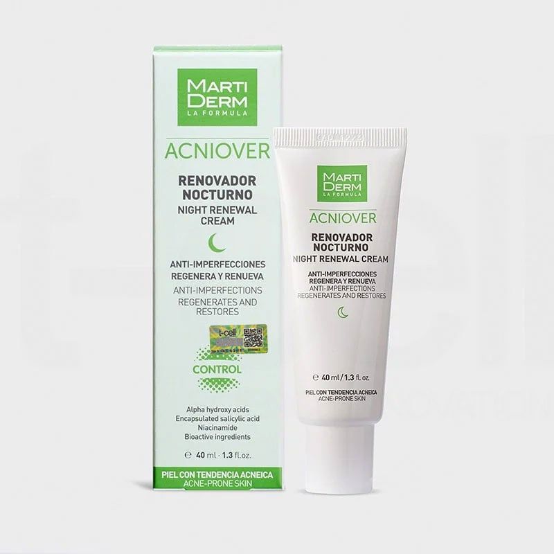 Kem Dưỡng Tái Tạo Ban Đêm Cho Da Dầu Mụn - MartiDerm Acniover Night Renewal Cream (40ml)