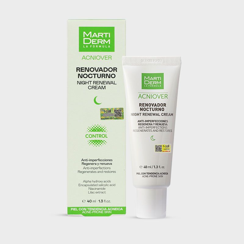 Kem Dưỡng Tái Tạo Ban Đêm Cho Da Dầu Mụn - MartiDerm Acniover Night Renewal Cream (40ml)
