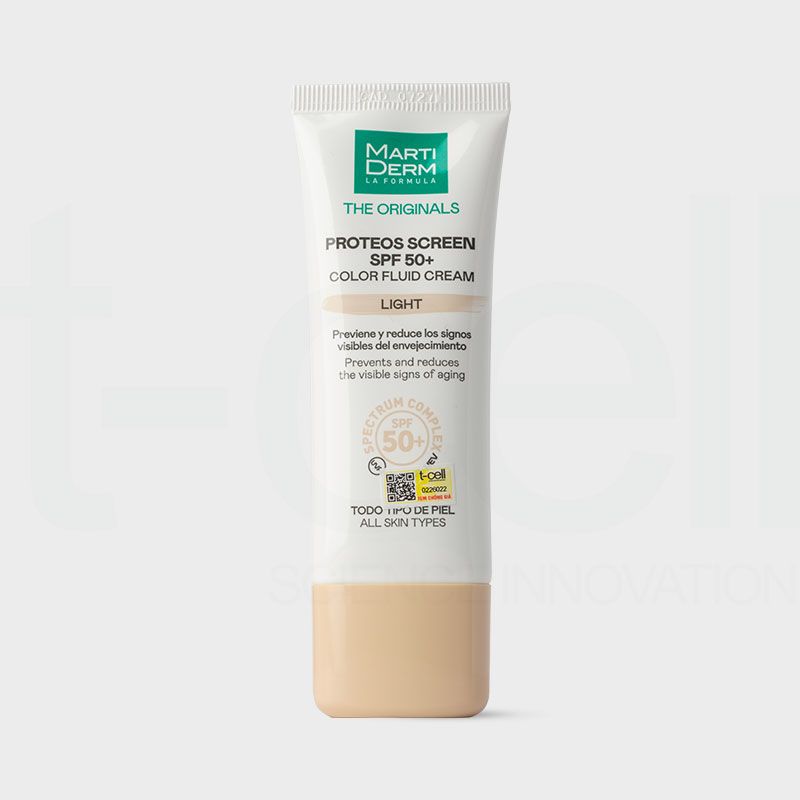 Kem Chống Nắng Làm Đều Màu Da - MartiDerm The Originals Proteos Screen SPF50+ Color Fluid Cream (Light) (40ml)