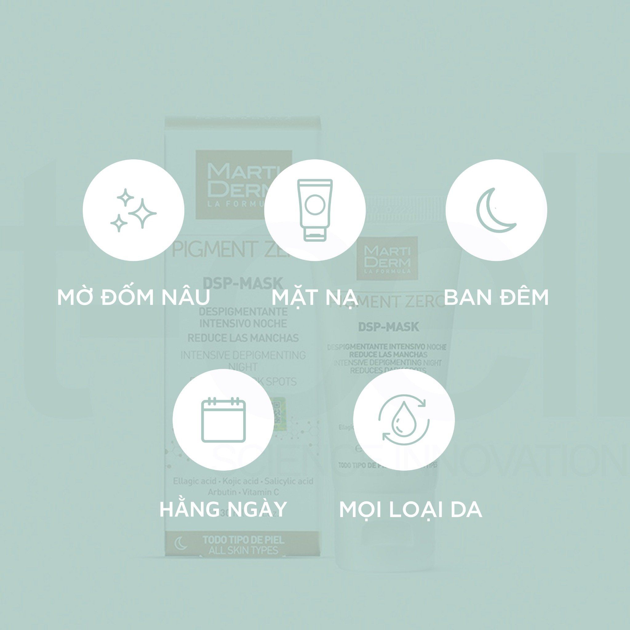 Mặt Nạ Làm Trắng Da Giảm Sắc Tố - MartiDerm Pigment Zero DSP Mask