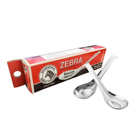 Bộ 2 muỗng Ramen Inox Zebra - 100091 || Set of 2 stainless steel ramen spoons - 100091