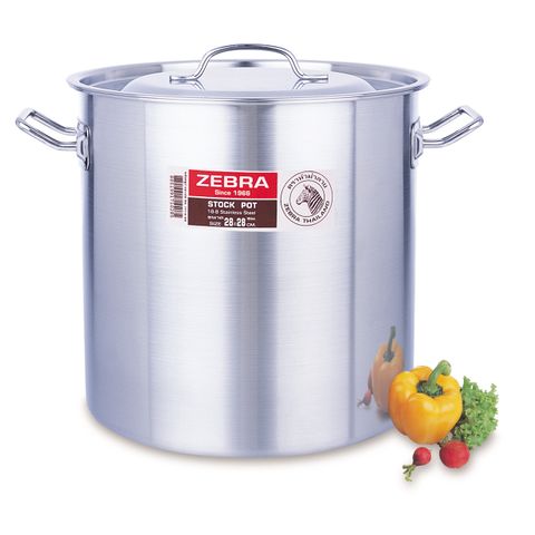 Nồi hầm Inox 1 đáy 28x28cm, 17L - 171028 || 1-layer-bottom stainless steel stockpot 28x28cm, 17L - 171028