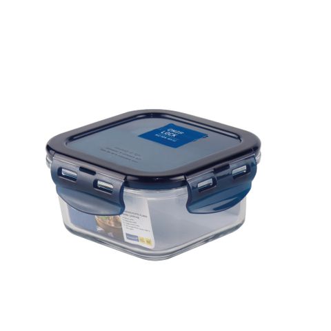 Hộp Chef lock thủy tinh vuông 400ml - 6085 || Chef lock glass food container 400ml - 6085