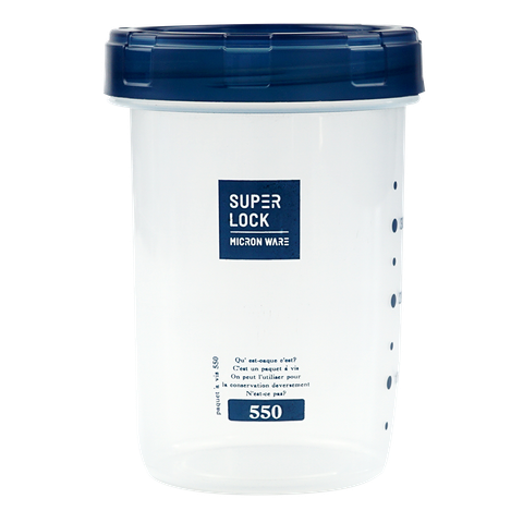 Hộp nhựa tròn, cao 550ml 9633 || Plastic cylinder container 550ml 9633