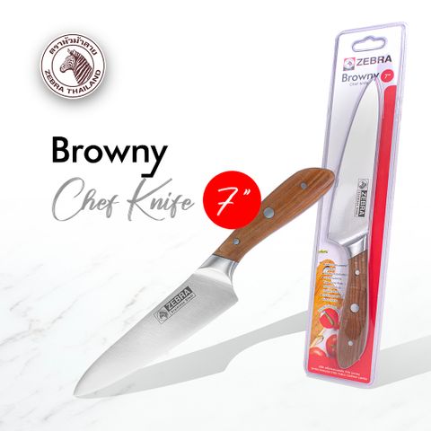 Dao Inox Zebra Browny Chef cán gỗ 7