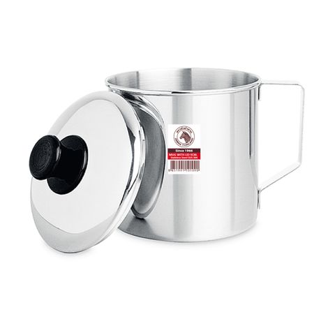 Ca nước Inox có nắp 09cm - 110109 || Stainless Steel Mug with lid 09cm - 110109