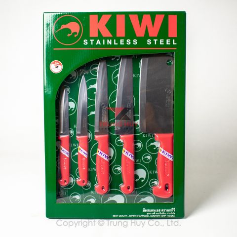 Bộ 5 dao Kiwi cán nhựa tiện lợi W5P || Set of 5 Kiwi knives with plastic handle W5P