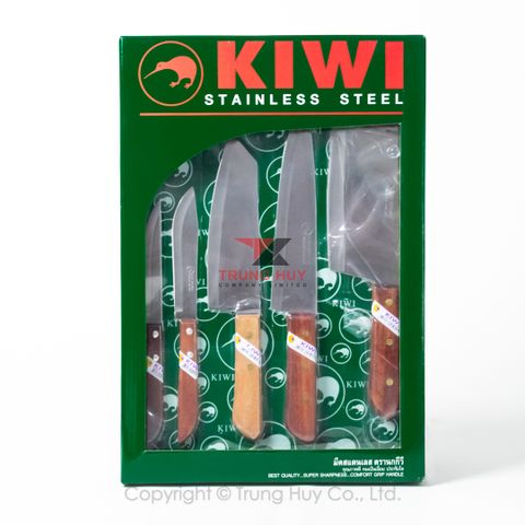 Bộ 5 dao kiwi cán gỗ tiện lợi W5W || Set of 5 Kiwi knives with wood handle W5W