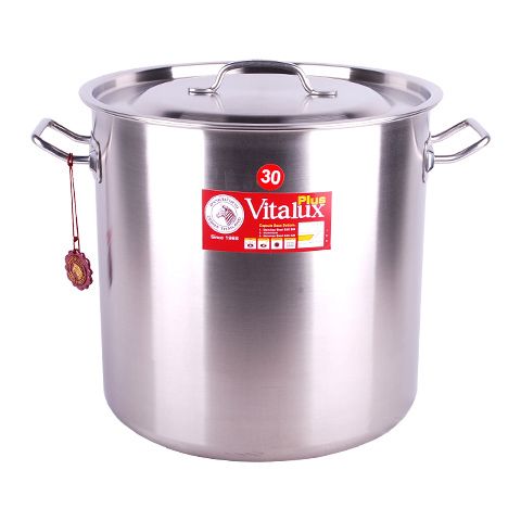 Nồi hầm Inox Vitalux 3 đáy nắp Inox 30x30cm 21L - 171230 || Vitalux 3-layer-bottom stockpot with stainless steel lid 30x30cm 21L - 171230