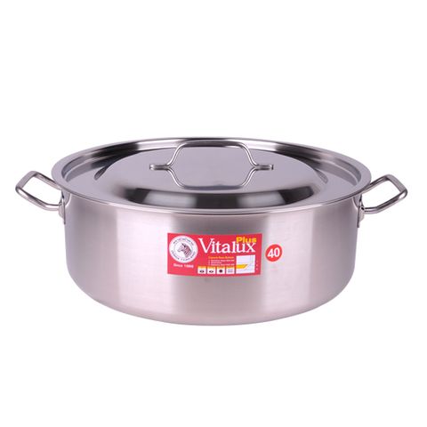 Nồi hầm Inox Vitalux 3 đáy nắp Inox 40x15cm - 171320 || Vitalux 3-layer-bottom stockpot with stainless steel lid 40x15cm - 171320