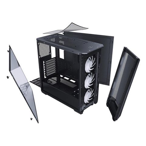  Case PHANTEKS Eclipse P400 Air Mid Tower Case, Tempered Glass, D-RGB Lighting Black 