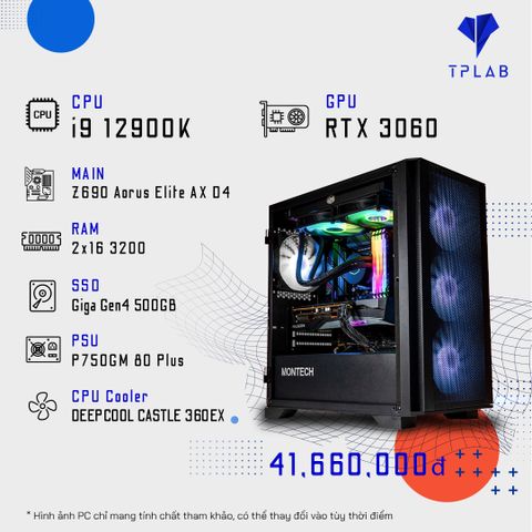  PC TPLAB I9 12900K | RTX 3060 ( BACK TO SCHOOL ) 