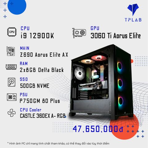  PC TPLAB i9 12900K | RTX 3060 TI AORUS ELITE 