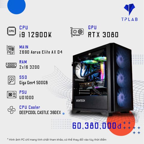  PC TPLAB i9 12900K | RTX 3080 ( BACK TO SCHOOL ) 