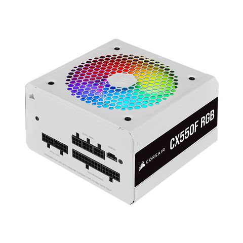  ( 550W ) Nguồn máy tình CORSAIR CX550F RGB White 80 PLUS BRONZE 