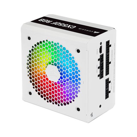  ( 550W ) Nguồn máy tình CORSAIR CX550F RGB White 80 PLUS BRONZE 