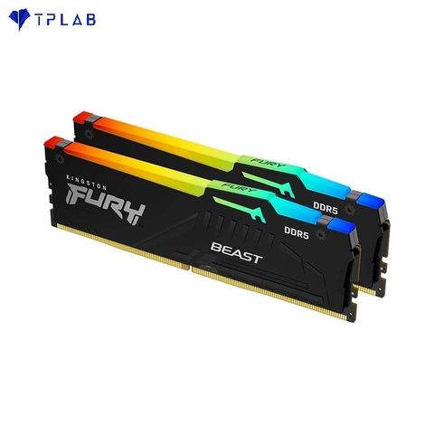  (2x32GB 5600) Ram Kingston FURY Beast RGB 64GB DDR5 CL40 (KF556C40BBAK2-64) 