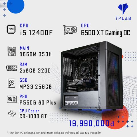  PC TPLAB i5 12400F | RX 6500 XT GAMING OC 