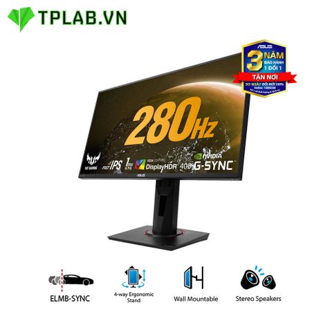  Màn hình ASUS TUF Gaming VG259QM 25″ IPS 280Hz G-Sync Compatible DisplayHDR 400 