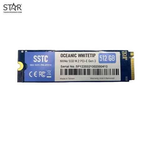  SSD 512GB SSTC Oceanic Whitetip E13 M.2 NVME PCIe Gen 3(SSTC-PHI-E13512) 