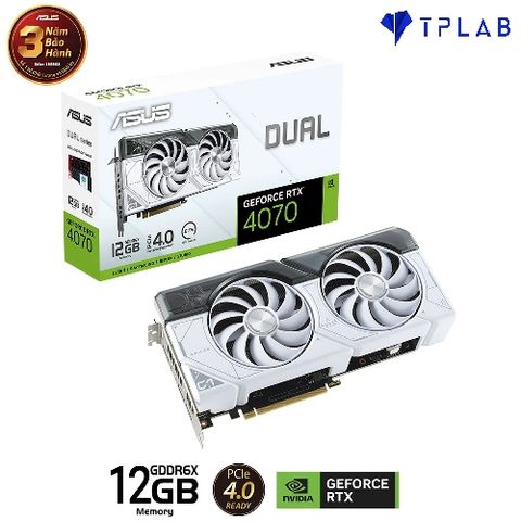  ASUS Dual GeForce RTX 4070 White Edition 12GB GDDR6X 