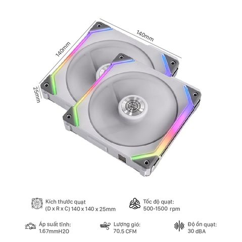  Fan Case LIAN LI UNI Fan SL 140 Double White 