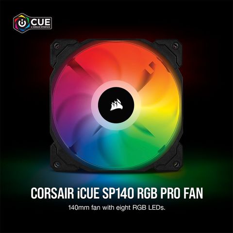  Fan CORSAIR SP140 PRO RGB (2PCS) + Lighting Node Core 