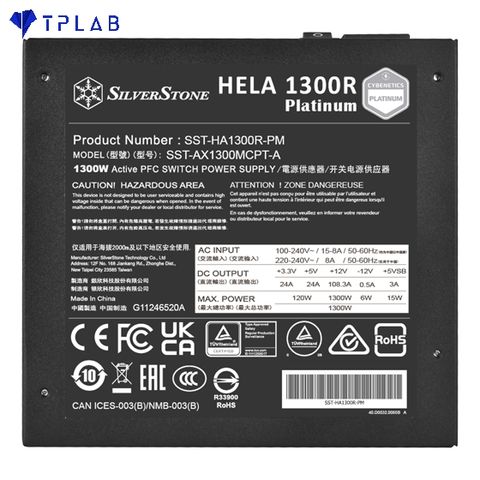  Nguồn SilverStone HELA 1300R Platinum ATX 3.0 & PCIe 5.0 