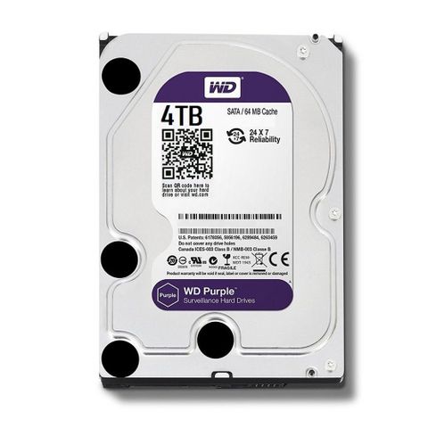  HDD WD Purple 4TB 3.5 inch SATA III 64MB Cache 5400RPM WD40PURZ 