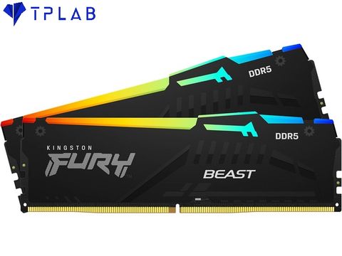  (2x8GB 5600) Ram Kingston FURY Beast RGB 16GB DDR5 CL40 (KF556C40BBAK2-16) 