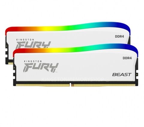  ( 2x8GB DDR4 3600 ) RAM 16GB Kingston Fury Beast White RGB (KF436C17BWAK2/16) 