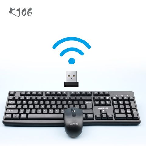  Bộ bàn phím chuột không dây Newmen K106 đen 