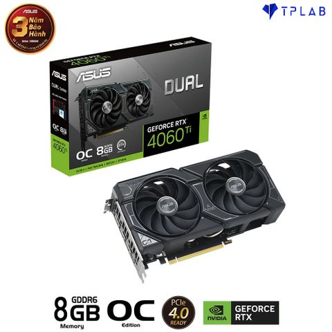  ASUS Dual GeForce RTX 4060 Ti OC Edition 8GB GDDR6 