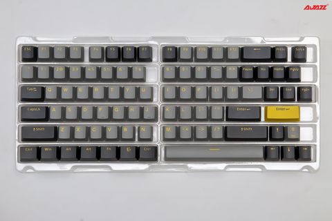  AJAZZ Keycap set PBT166 Black - Grey 
