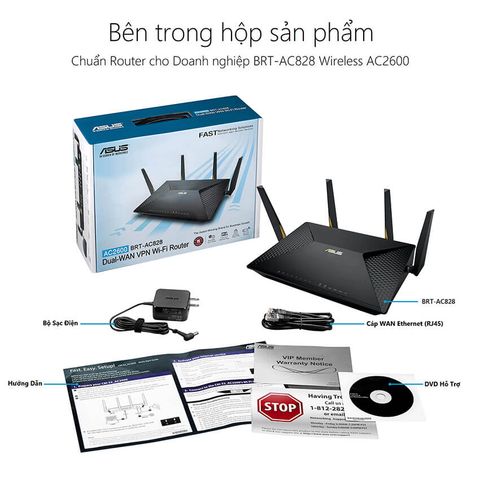  Router wifi ASUS BRT - AC828 (Chuẩn Doanh Nghiệp) AC2600 MU-MIMO 