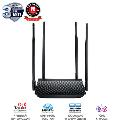  Router wifi ASUS RT - N800HP (Dũng Sĩ Xuyên Tường) N800 MU-MIMO 