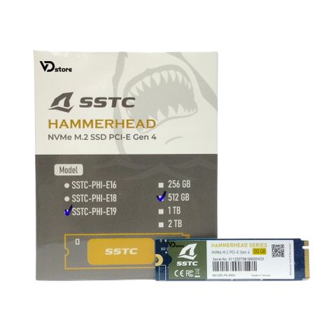  SSTC Hammerhead E19T M.2 NVME PCIe 512G Gen4 ( SSTC-PHI-E19512 ) 