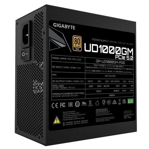  ( 1000W ) Nguồn máy tính GIGABYTE UD1000GM PG5 80 PLUS GOLD 