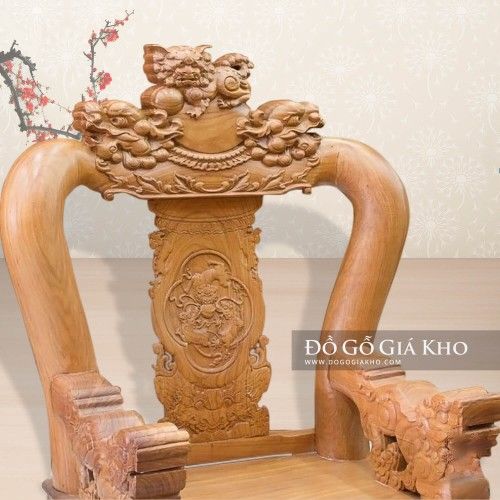 BG161 - BÀN GHẾ GỖ GÕ ĐỎ TAY 12 - PK