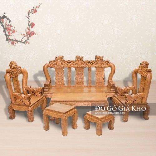 BG161 - BÀN GHẾ GỖ GÕ ĐỎ TAY 12 - PK