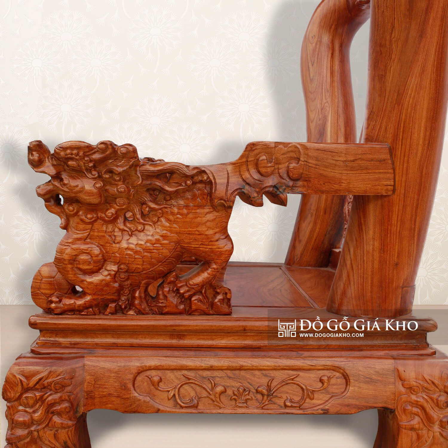 BG003 - BÀN GHẾ GỖ HƯƠNG ĐÁ TAY 12 - PK