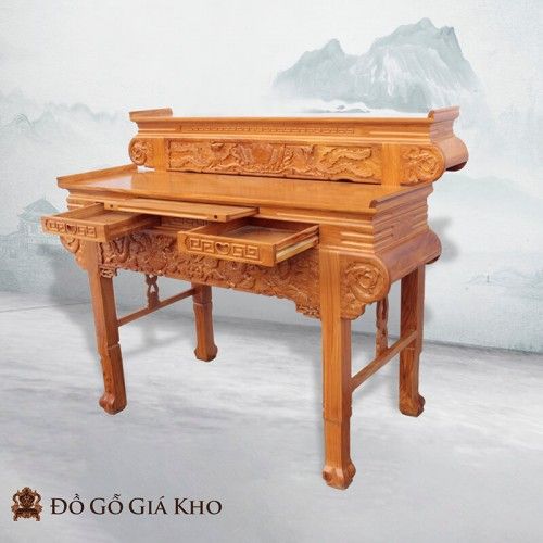 BT037 - BÀN THỜ GỖ GÕ ĐỎ 2 TẦNG - PT