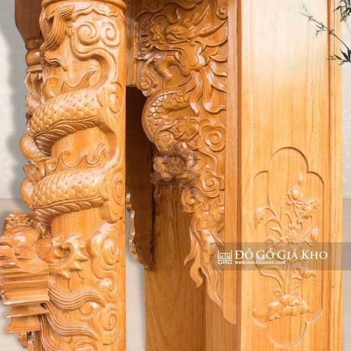 OD031 - BÀN THỜ ÔNG ĐỊA GỖ GÕ - PT