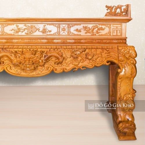 ST001 - SẬP THỜ GỖ GÕ ĐỎ CHẠM HỔ PHÙ - PT