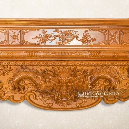 ST001 - SẬP THỜ GỖ GÕ ĐỎ CHẠM HỔ PHÙ - PT