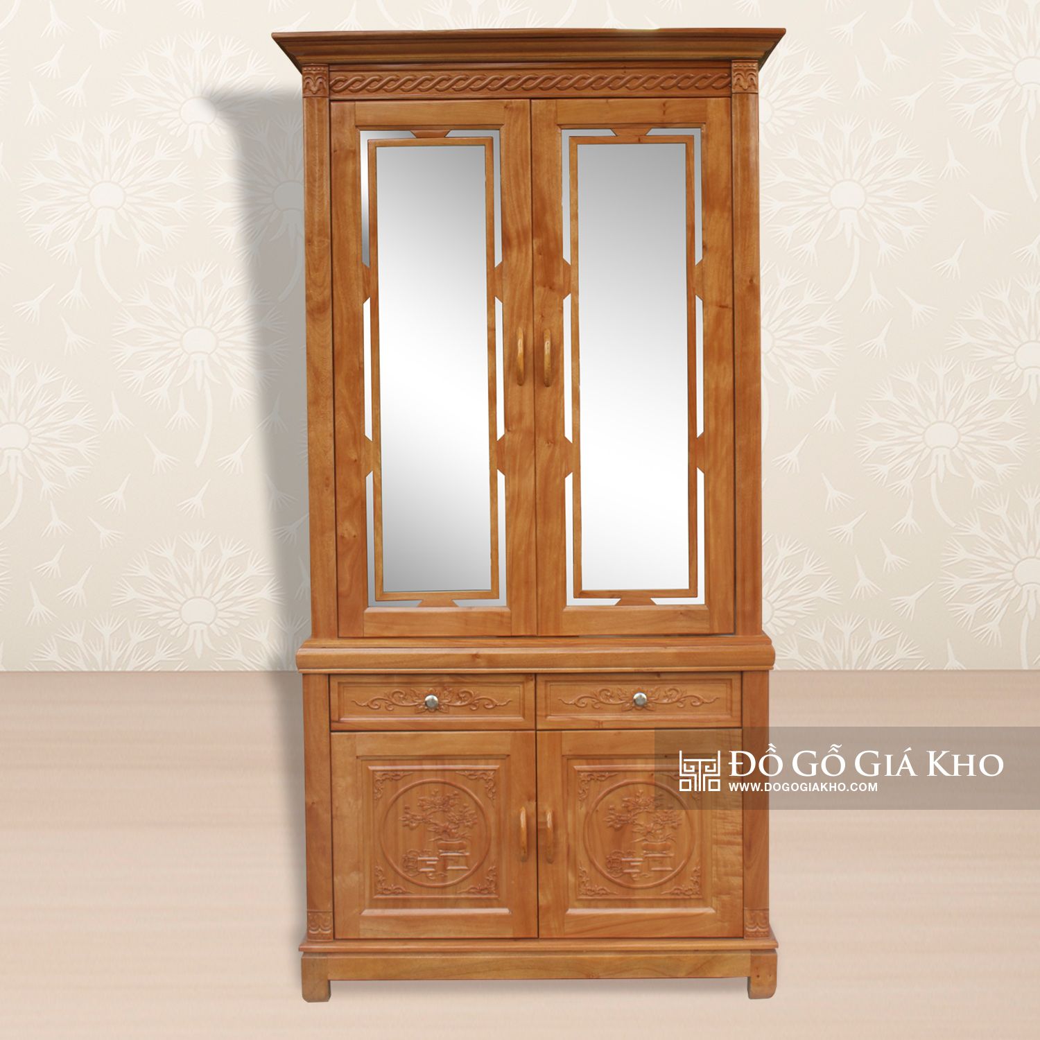 TR002 - TỦ RƯỢU GỖ ĐINH HƯƠNG CHỮ NHẬT - PK