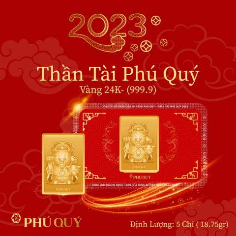 Thần Tài Phú Quý 5 chỉ - Thần tài 24K (999.9)