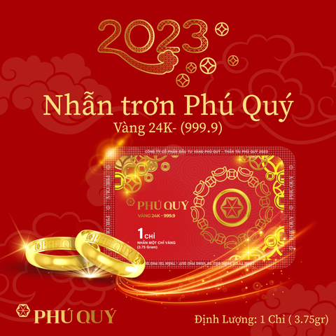 Nhẫn tròn trơn Phú Quý (24K 999.9)