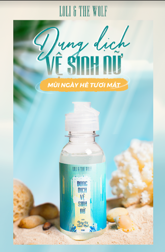 Dung dịch vệ sinh phụ nữ chai 100ml thành phần tự nhiên giúp làm sạch khử mùi hôi giảm viêm ngứa vùng kín - LOLI & THE WOLF